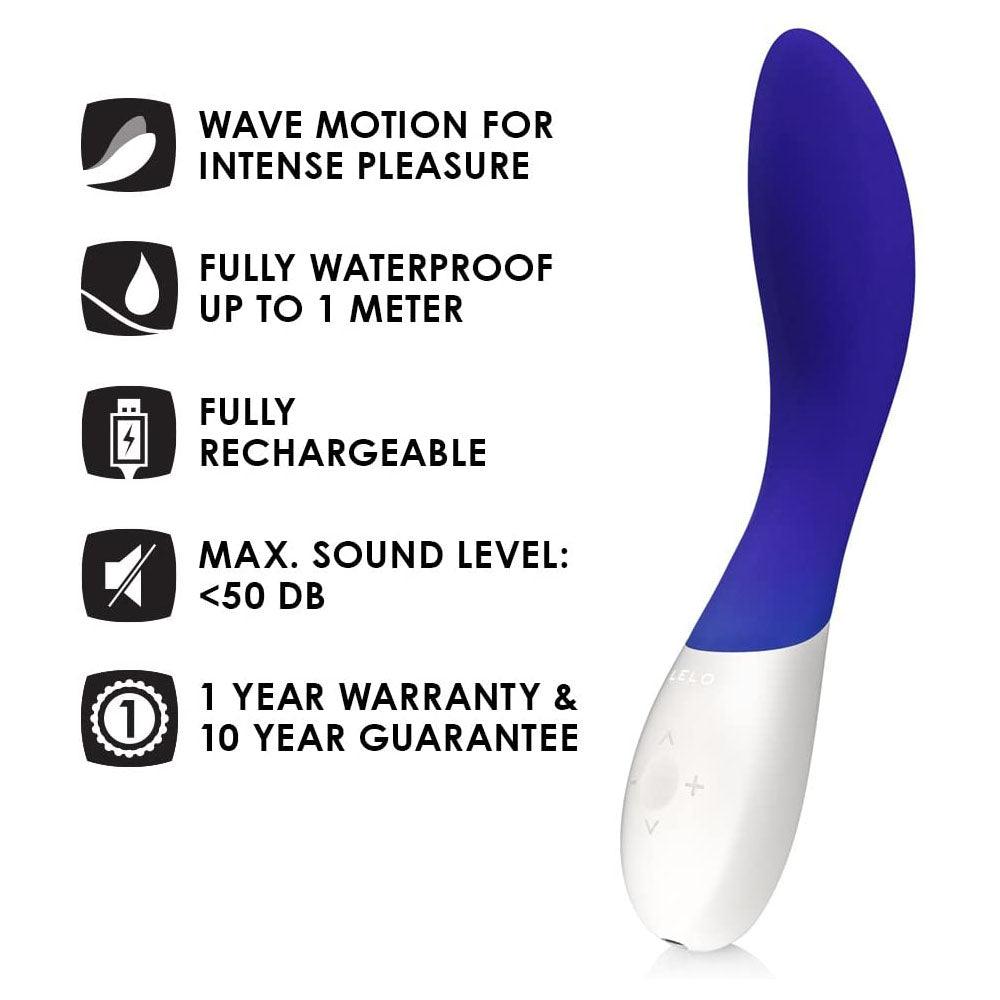 Lelo Mona Wave Midnight Blue Vibrator - Adult Planet - Online Sex Toys Shop UK