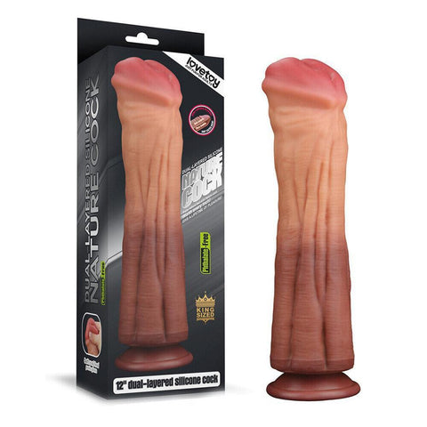 Lovetoy 12 Inch Dual Layered Silicone Horse Cock - Adult Planet - Online Sex Toys Shop UK