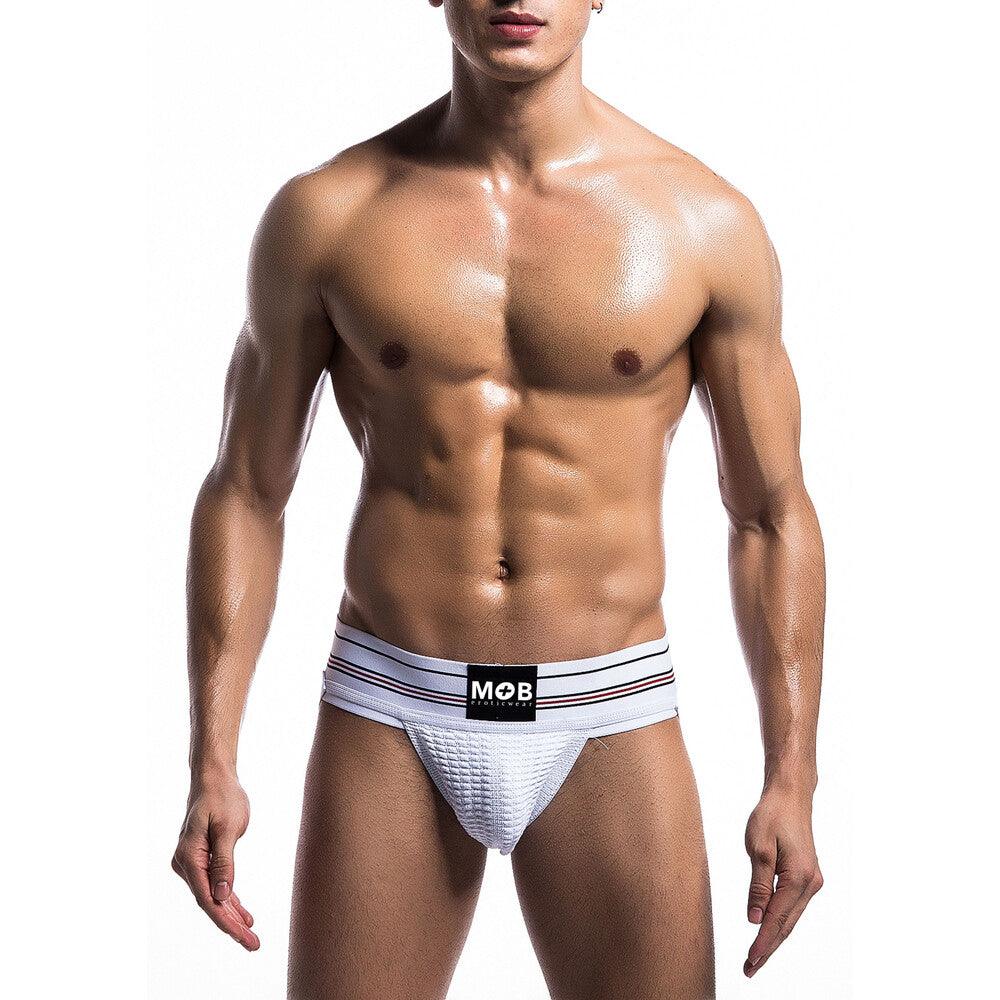 Male Basics Fetish Classic Wide Jock Strap White - Adult Planet - Online Sex Toys Shop UK