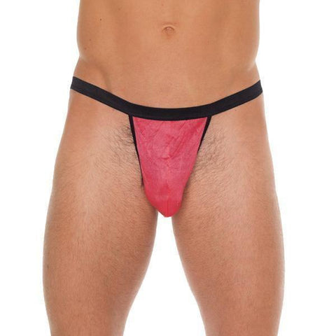 Mens Black GString With Pink Pouch - Adult Planet - Online Sex Toys Shop UK