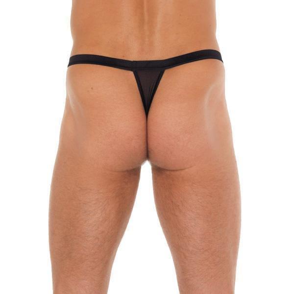 Mens Black GString With Red Pouch - Adult Planet - Online Sex Toys Shop UK