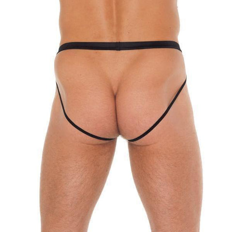 Mens Black Pouch With Jockstraps - Adult Planet - Online Sex Toys Shop UK