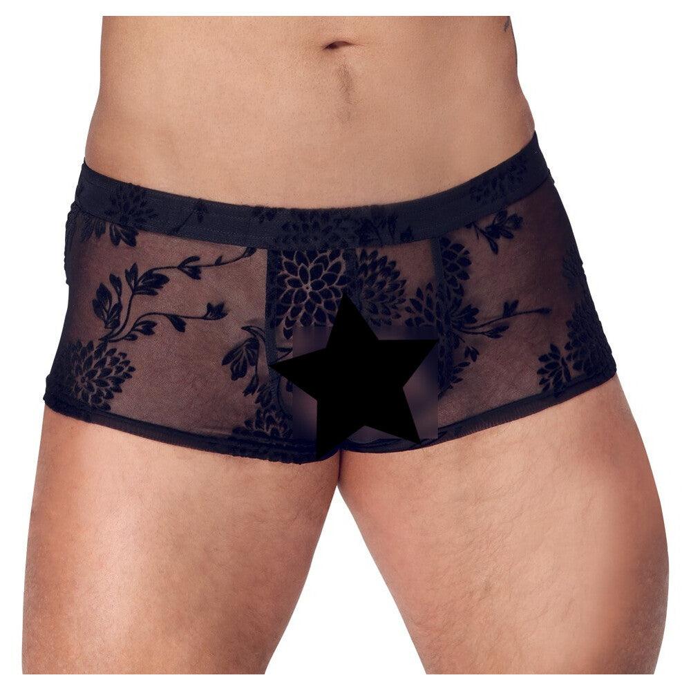 Noir Sheer Floral Lace Pants - Adult Planet - Online Sex Toys Shop UK