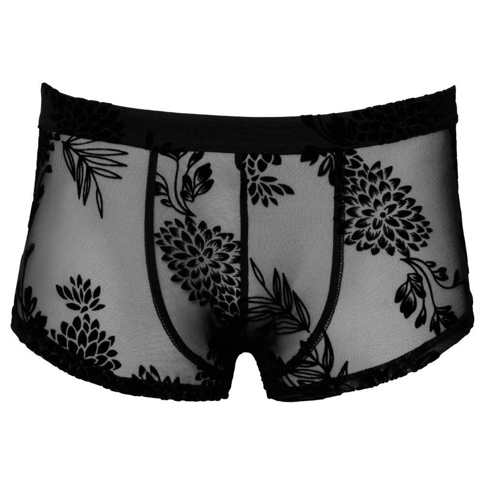 Noir Sheer Floral Lace Pants - Adult Planet - Online Sex Toys Shop UK