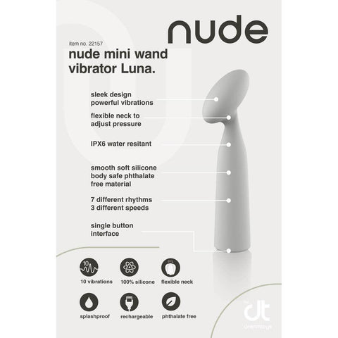 Nude Luna Mini Wand Vibrator - Adult Planet - Online Sex Toys Shop UK