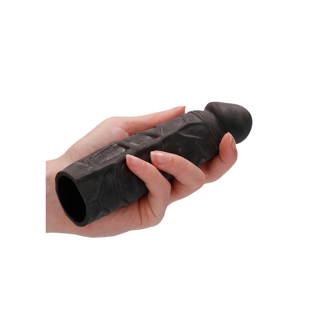 RealRock 7 Inch Penis Sleeve Black - Adult Planet - Online Sex Toys Shop UK