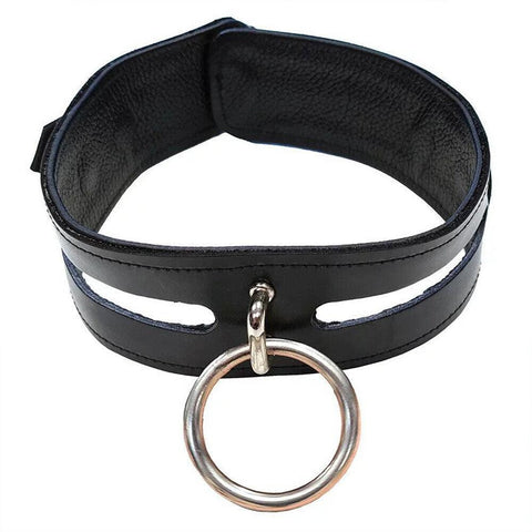 Rouge Garments Leather Fashion Bondage Collar Black - Adult Planet - Online Sex Toys Shop UK