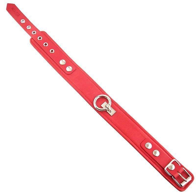 Rouge Garments Plain Red Leather Collar - Adult Planet - Online Sex Toys Shop UK