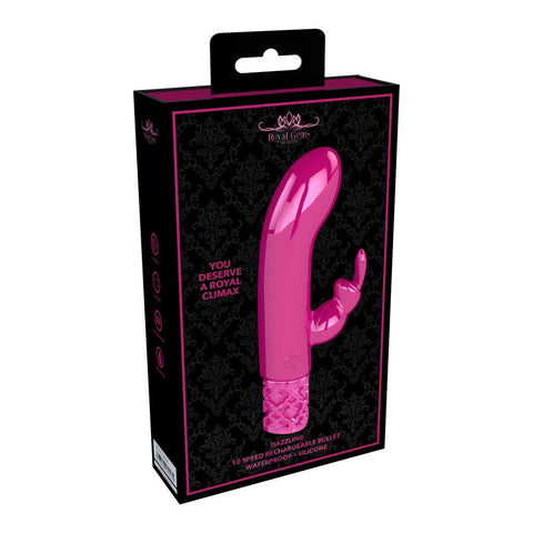 Royal Gems Dazzling Rechargeable Rabbit Bullet Pink - Adult Planet - Online Sex Toys Shop UK