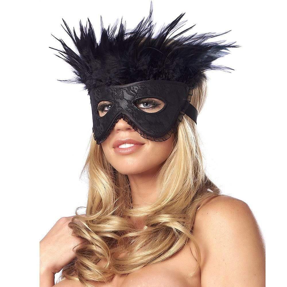 Satin Look Feather Mask - Adult Planet - Online Sex Toys Shop UK