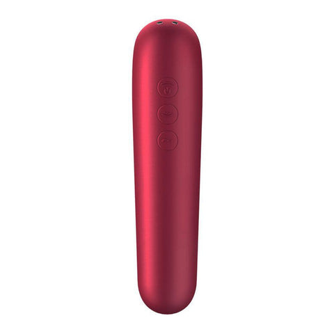 Satisfyer App Enabled Dual Love Clitoral Massager Red - Adult Planet - Online Sex Toys Shop UK