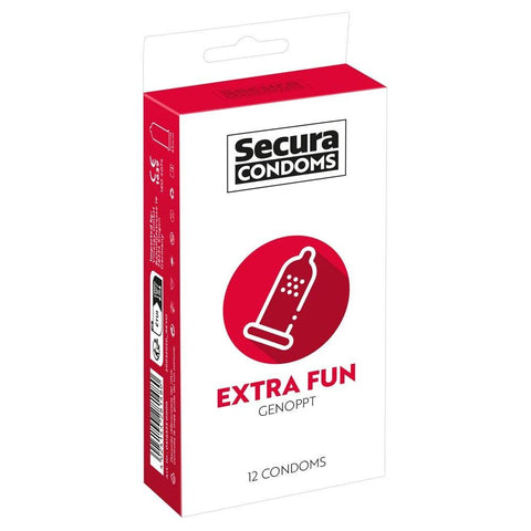 Secura Condoms 12 Pack Extra Fun - Adult Planet - Online Sex Toys Shop UK