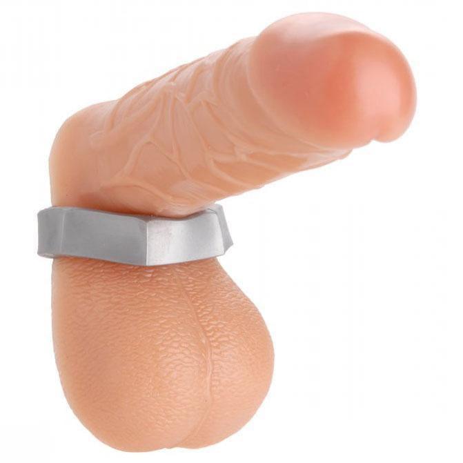 Silver Hex Heavy Duty Cock Ring and Ball Stretcher - Adult Planet - Online Sex Toys Shop UK