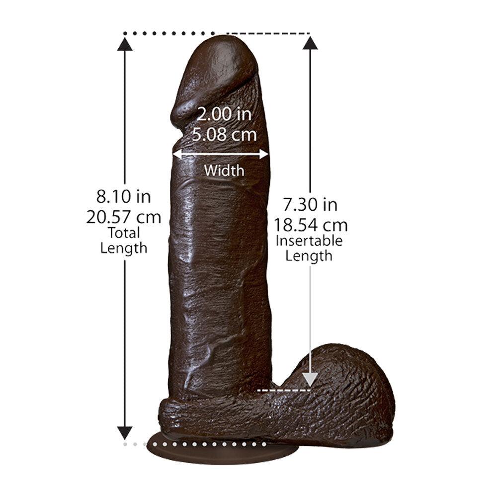 The Realistic Cock 8 Inch Dildo Black - Adult Planet - Online Sex Toys Shop UK