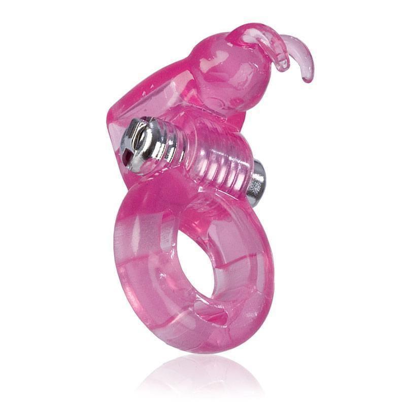 Basic Essentials Bunny Enhancer Cock Ring With Stimulator - Adult Planet - Online Sex Toys Shop UK
