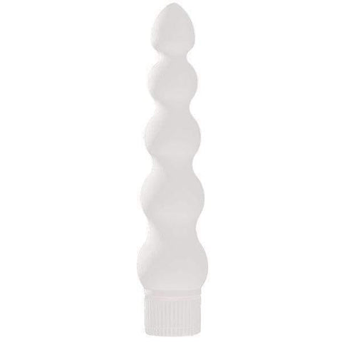 White Nights 7 Inch Ribbed Anal Vibrator - Adult Planet - Online Sex Toys Shop UK