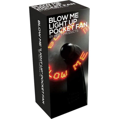 Blow Me Light Up Pocket Fan Black - Adult Planet - Online Sex Toys Shop UK