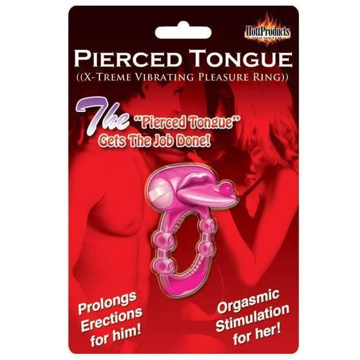 Pierced Tongue Vibrating Silicone Cock Ring - Adult Planet - Online Sex Toys Shop UK