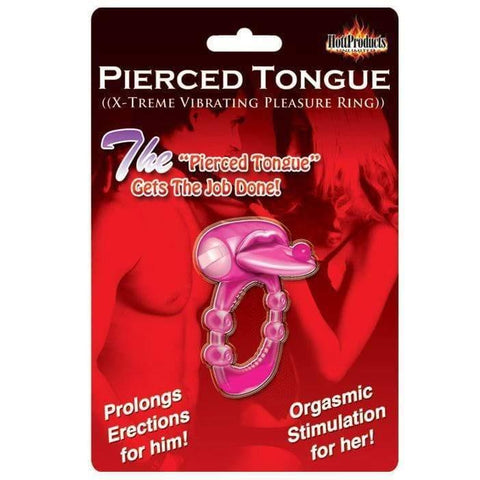 Pierced Tongue Vibrating Silicone Cock Ring - Adult Planet - Online Sex Toys Shop UK