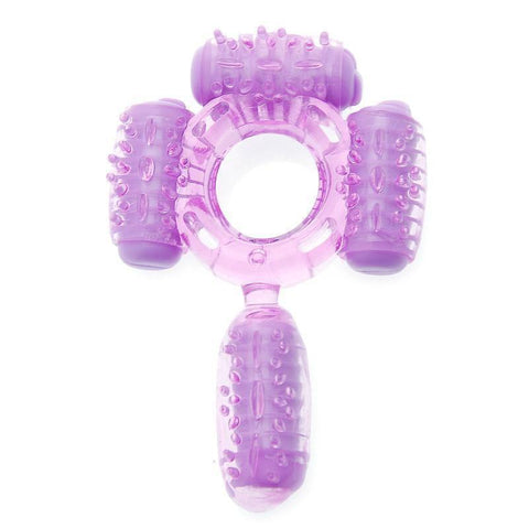Humm Dinger Super Quad Vibrating Cock Ring Purple - Adult Planet - Online Sex Toys Shop UK