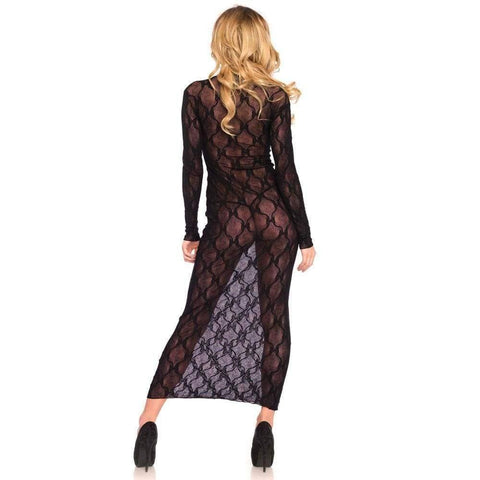 Leg Avenue Long Sleeved Long Dress UK 8 to 14 - Adult Planet - Online Sex Toys Shop UK