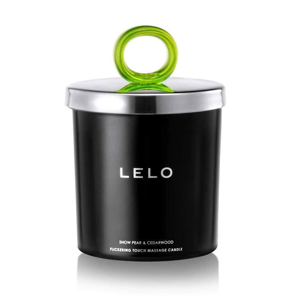 Lelo Snow Pear And Cedarwood Flickering Touch Massage Candle - Adult Planet - Online Sex Toys Shop UK