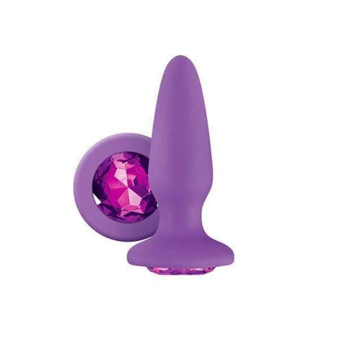 Glams Silicone Rainbow Gem Butt Plug Purple - Adult Planet - Online Sex Toys Shop UK