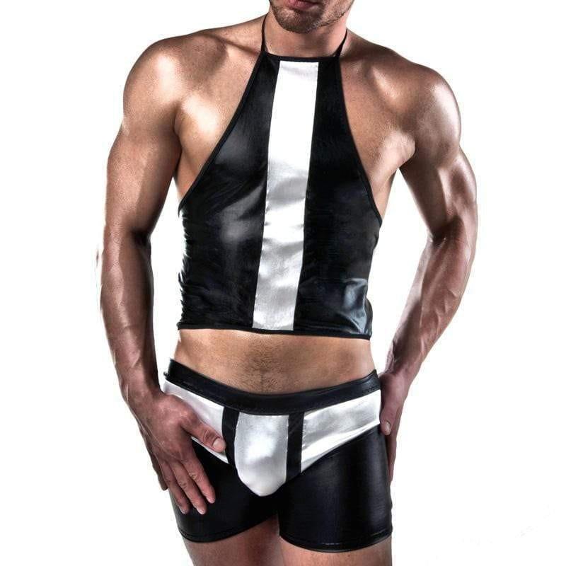 Passion Black And White Shorts And Top - Adult Planet - Online Sex Toys Shop UK