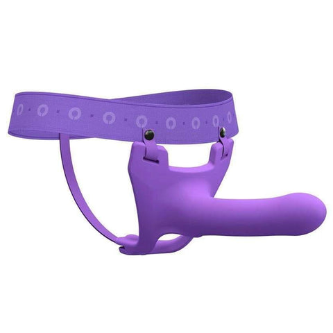 Zoro Silicone Strap-On Dildo System With Waistbands Purple 5.5 Inch - Adult Planet - Online Sex Toys Shop UK
