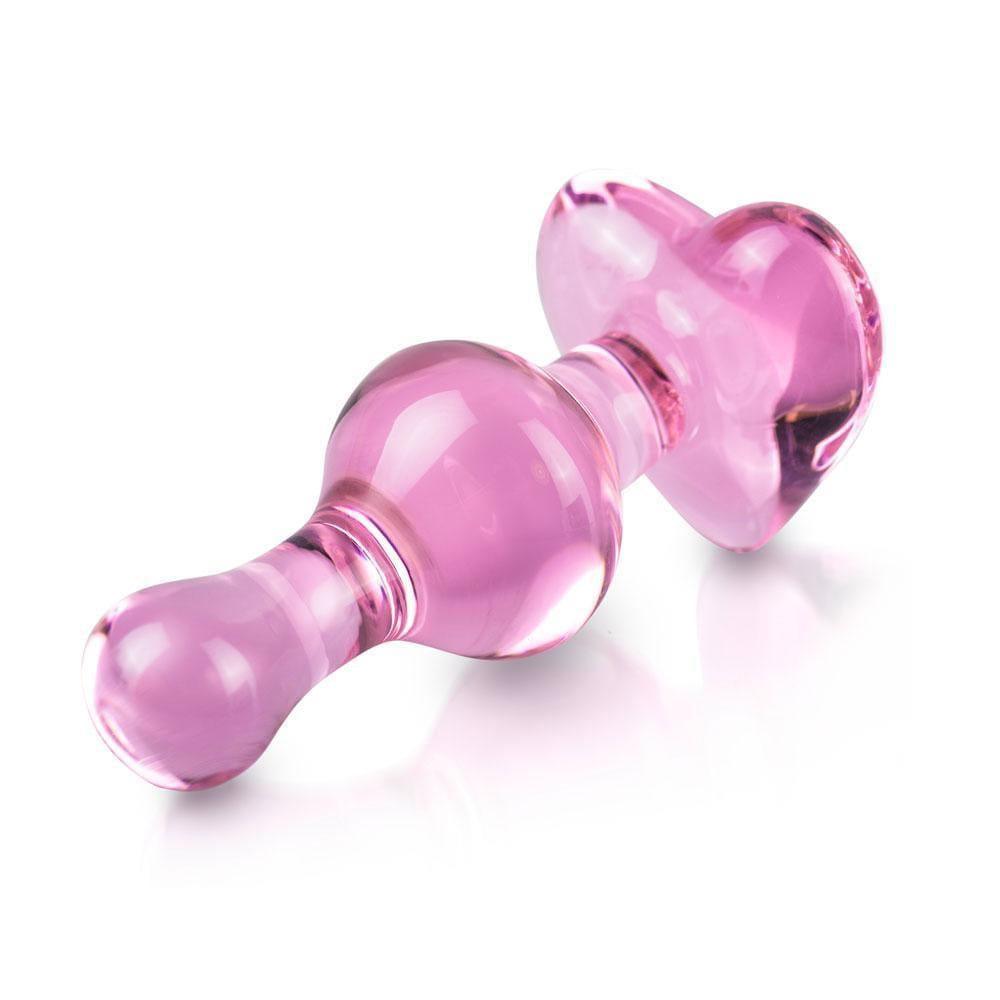Icicles No.75 Pink Heart Glass Butt Plug - Adult Planet - Online Sex Toys Shop UK