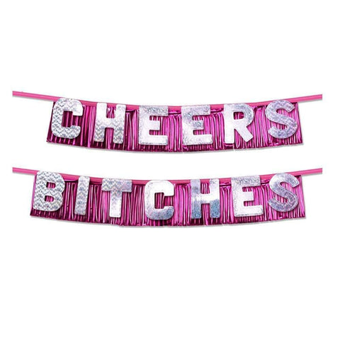 Bachelorette Party Favors Cheers Bitches Party Banner - Adult Planet - Online Sex Toys Shop UK