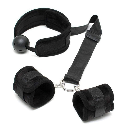 Breathable Mouth Gag With Cuffs - Adult Planet - Online Sex Toys Shop UK