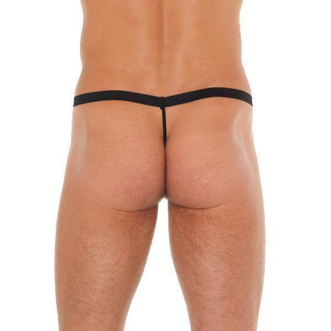 Mens Black GString With Red Elephant Animal Pouch - Adult Planet - Online Sex Toys Shop UK