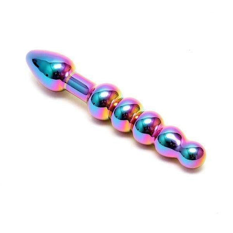 Sensual Multi Coloured Glass Laila Anal Probe - Adult Planet - Online Sex Toys Shop UK