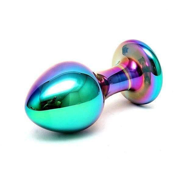 Sensual Multi Coloured Glass Melany Anal Dildo - Adult Planet - Online Sex Toys Shop UK