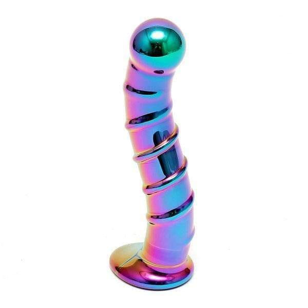 Sensual Multi Coloured Glass Nikita Dildo - Adult Planet - Online Sex Toys Shop UK