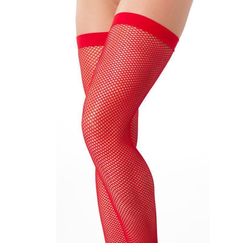 Sexy Red Fishnet Stockings - Adult Planet - Online Sex Toys Shop UK