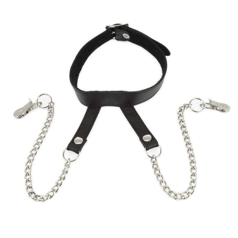 Nipple Clamps With Neck Collar - Adult Planet - Online Sex Toys Shop UK