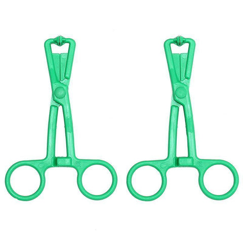 Green Scissor Nipple Clamps With Metal Chain - Adult Planet - Online Sex Toys Shop UK