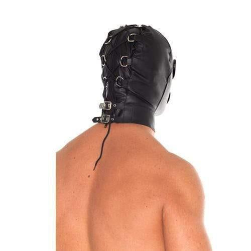 Leather Full Face Mask With Detachable Blinkers - Adult Planet - Online Sex Toys Shop UK