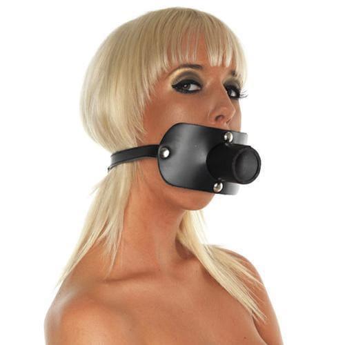 Leather Gag With Urine Tube - Adult Planet - Online Sex Toys Shop UK
