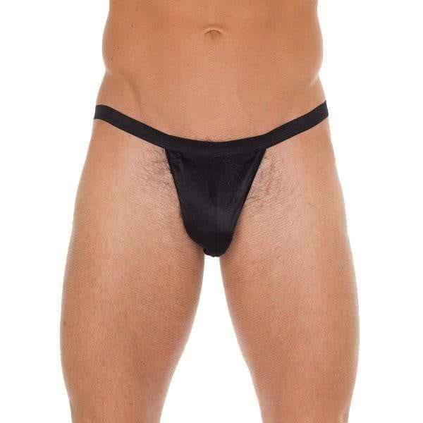Mens Black GString With Black Pouch - Adult Planet - Online Sex Toys Shop UK