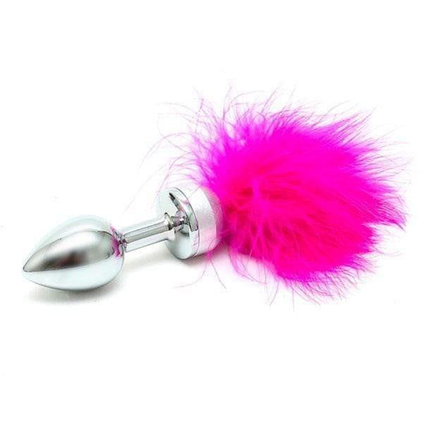 Small Butt Plug With Pink Feathers - Adult Planet - Online Sex Toys Shop UK