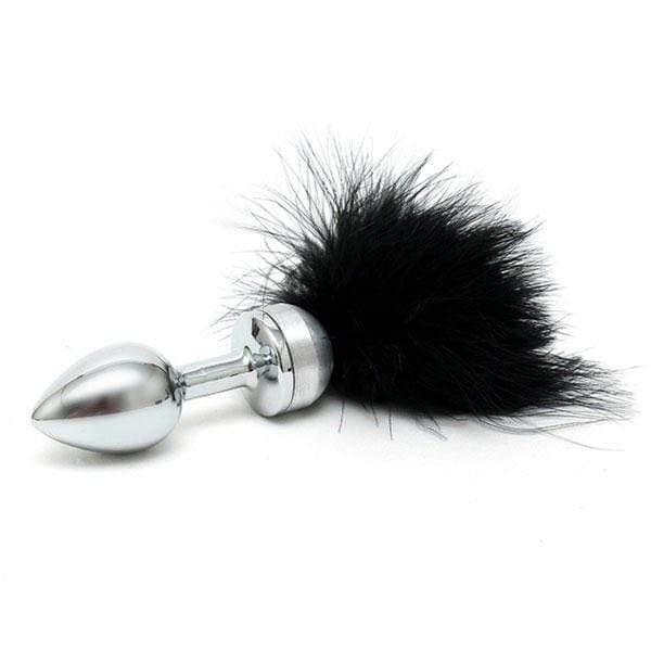 Small Butt Plug With Black Feathers - Adult Planet - Online Sex Toys Shop UK
