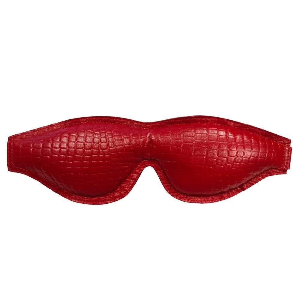 Rouge Garments Leather Croc Print Padded Blindfold - Adult Planet - Online Sex Toys Shop UK