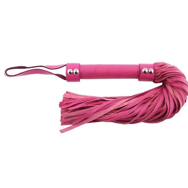 Rouge Garments Pink Leather Flogger - Adult Planet - Online Sex Toys Shop UK