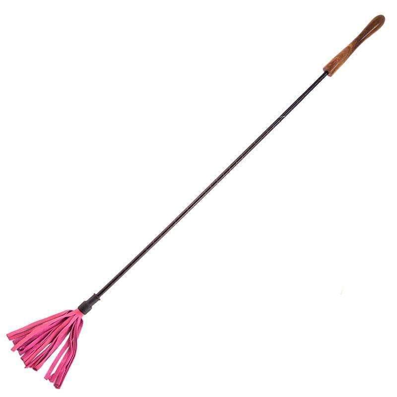 Rouge Garments Riding Crop With Wooden Handle Pink - Adult Planet - Online Sex Toys Shop UK