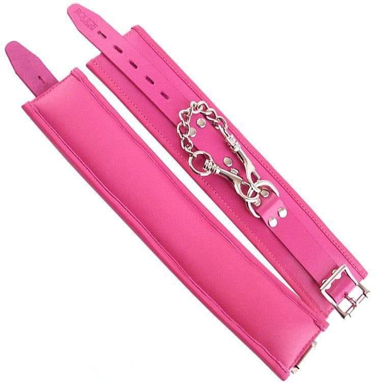 Rouge Garments Wrist Cuffs Padded Pink - Adult Planet - Online Sex Toys Shop UK
