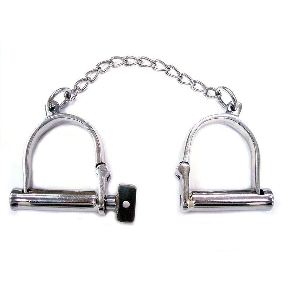 Rouge Stainless Steel Wrist Shackles - Adult Planet - Online Sex Toys Shop UK