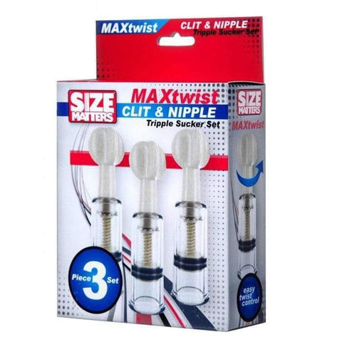Max Twist Clit and Nipple Triple Sucker Set - Adult Planet - Online Sex Toys Shop UK